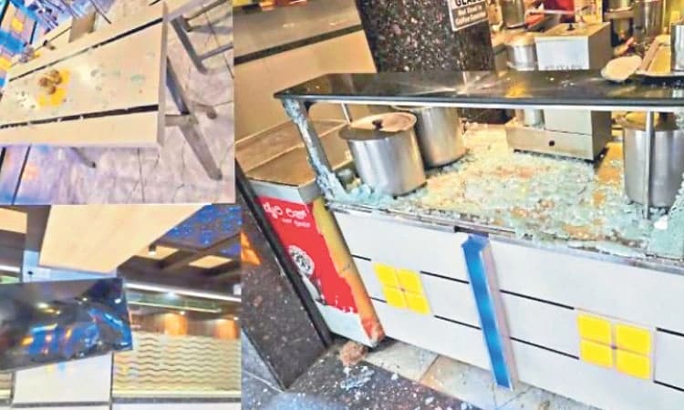 Bangalore:ಹೋಟೆಲ್‌ಗೆ ನುಗ್ಗಿ ಪೀಠೊಪಕರಣ ಧ್ವಂಸ