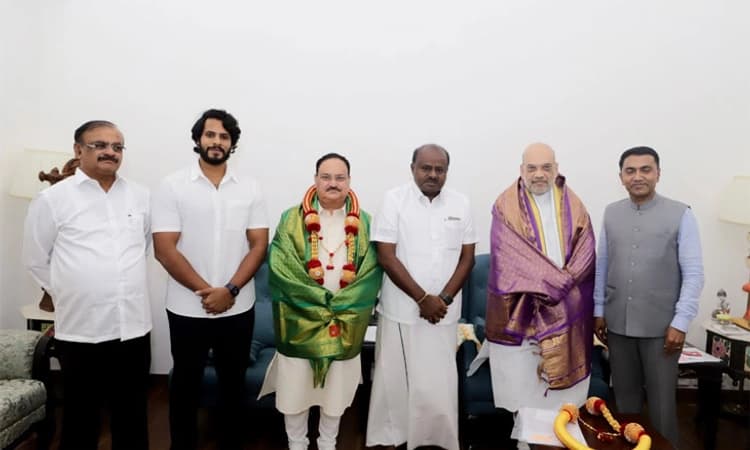 NDA ಗೆ ಜೆಡಿಎಸ್ ಪಕ್ಷವನ್ನು ಹೃತ್ಪೂರ್ವಕವಾಗಿ ಸ್ವಾಗತಿಸಿದ ಶಾ, ನಡ್ಡಾ