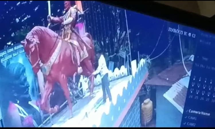 Dandeli: ಕುಡಿದ ಮತ್ತಿನಲ್ಲಿ ಶಿವಾಜಿ ಮೂರ್ತಿಗೆ ಹಾನಿ: ಓರ್ವನ ಬಂಧನ