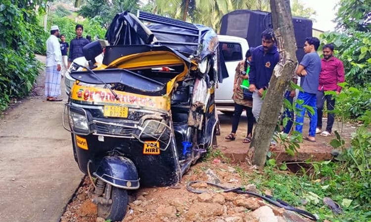 Auto rickshaw ವಿದ್ಯುತ್‌ ಕಂಬಕ್ಕೆ ಢಿಕ್ಕಿ; ಯುವತಿ ಸಾವು, ಹಲವರಿಗೆ ಗಾಯ