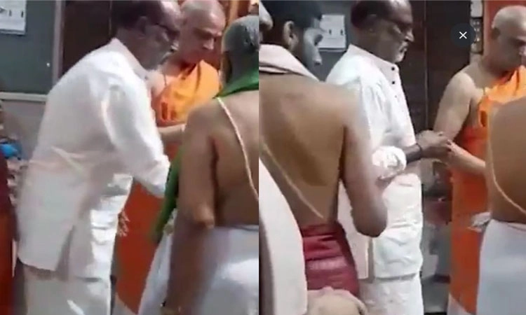 Rajinikanth: ಮಂಗಳಾರತಿ ತಟ್ಟೆಗೆ ದಕ್ಷಿಣೆ: ʼತಲೈವಾʼ ಸ್ಟೈಲ್‌ ಸಖತ್‌ ವೈರಲ್