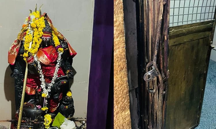 Kushtagi Theft: ಪಟ್ಟಣದ ಹೊರವಲಯದ ದುರ್ಗಾಪರಮೇಶ್ವರಿ ದೇವಸ್ಥಾನ ಕಳವು