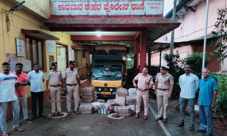 Karwar ಗೋವಾ ಮದ್ಯ ಅಕ್ರಮ ಸಾಗಾಟ; ಮೂವರ ಬಂಧನ