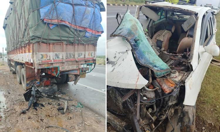 Chitradurga: ನಿಂತಿದ್ದ ಲಾರಿಗೆ ಡಿಕ್ಕಿ ಹೊಡೆದ ಕಾರು: ನಾಲ್ವರು ಮೃತ್ಯು, ಮೂವರು ಗಂಭೀರ