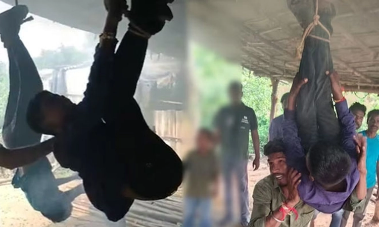 ಮೇಕೆ ಕದ್ದ ಆರೋಪ; ದಲಿತ ವ್ಯಕ್ತಿ ಮತ್ತು ಸ್ನೇಹಿತನನ್ನು ತಲೆಕೆಳಗಾಗಿ ನೇತು ಹಾಕಿ ಹಿಂಸೆ