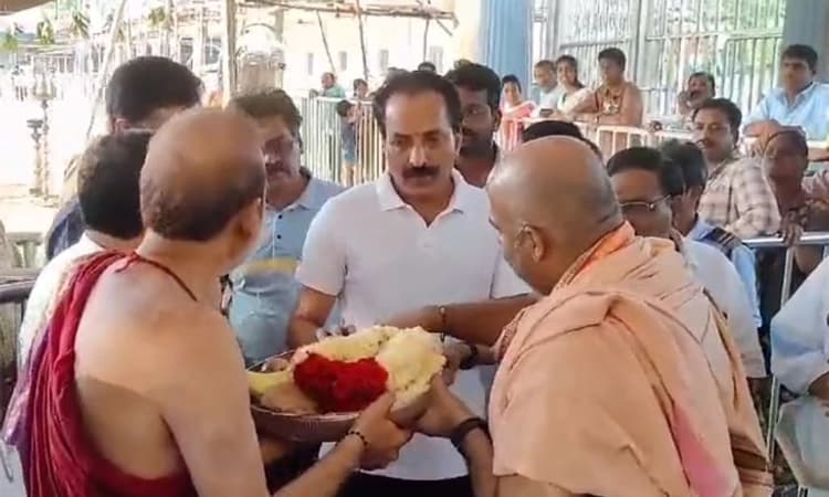 Aditya-L1 ;ಆಂಧ್ರದ ಚೆಂಗಾಲಮ್ಮ ದೇವಸ್ಥಾನದಲ್ಲಿ ಪ್ರಾರ್ಥನೆ ಸಲ್ಲಿಸಿದ ಎಸ್. ಸೋಮನಾಥ್