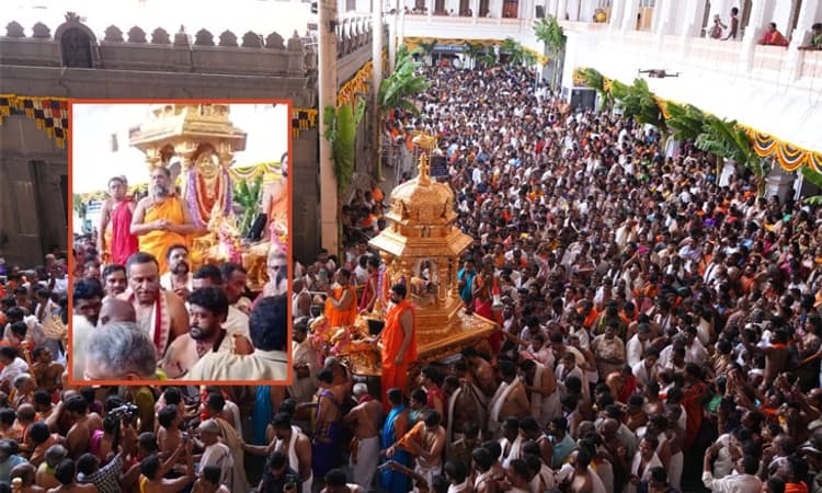 Sri Raghavendra Swami ಮಧ್ಯಾರಾಧನೆ; ರಥ ಎಳೆದ ನಟ ಜಗ್ಗೇಶ್