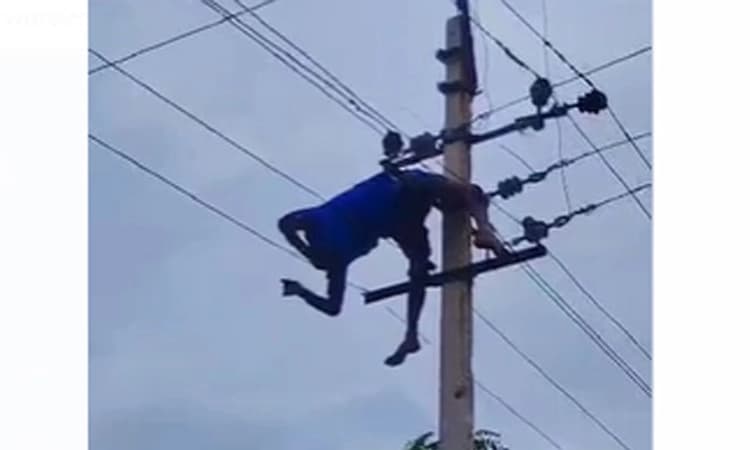 Ballary; ವಿದ್ಯುತ್ ಕಂಬದ ಮೇಲೆ ಮೃತಪಟ್ಟ ಎಲೆಕ್ಟ್ರೀಷಿಯನ್: ಆಘಾತಕ್ಕೆ ಬೇರ್ಪಟ್ಟ ರುಂಡ-ಮುಂಡ