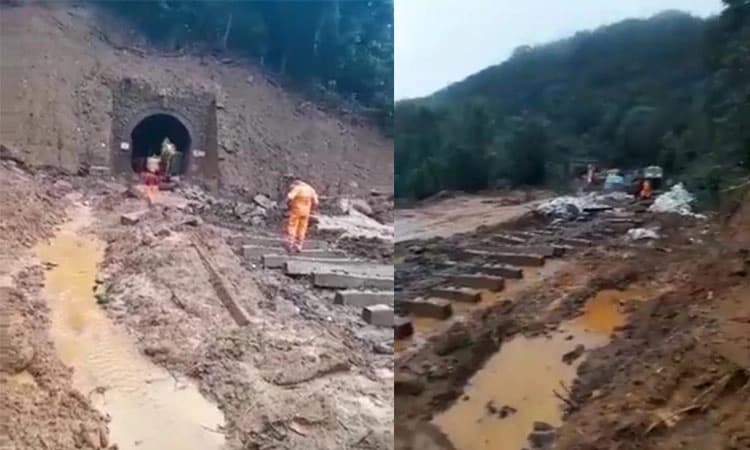 Goa: ಕ್ಯಾಸಲ್‍ರಾಕ್-ಕರಂಜೋಲ್ ರೈಲು ನಿಲ್ದಾಣದ ಬಳಿ ಮಣ್ಣು ತೆರವು ಕಾರ್ಯ ಬಹುತೇಕ ಪೂರ್ಣ