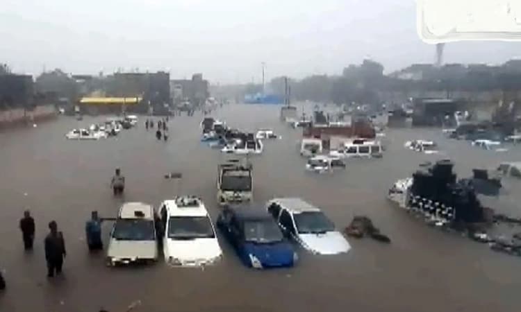 ಮಹಾ ಮಳೆಗೆ ನಲುಗಿದ ಗುಜರಾತ್: ರಸ್ತೆಗಳು ಜಲಾವೃತ, ಮುಳುಗಿದ ಕಾರುಗಳು, ಜನಜೀವನ ಅಸ್ತವ್ಯಸ್ತ