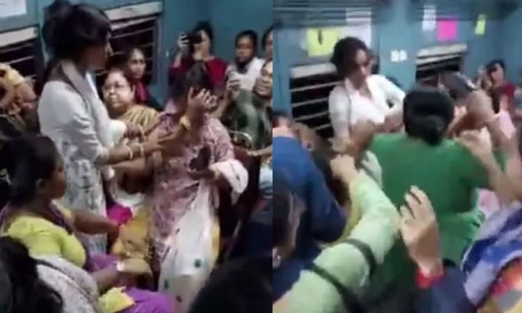 Kolkata; ರೈಲಿನಲ್ಲಿ ಮಹಿಳೆಯರ ಚಪ್ಪಲಿ ಕಾಳಗ;Viral Video