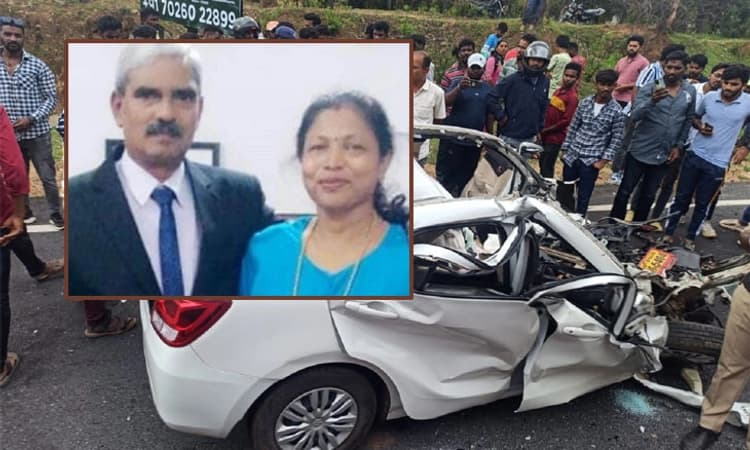 Hunsur; ಬಸ್-ಕಾರು ಮುಖಾಮುಖಿ ಡಿಕ್ಕಿ: ಕೊಡಗಿನ ದಂಪತಿ ಸಾವು