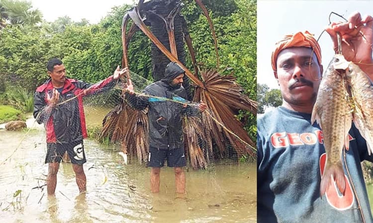 ಗ್ರಾಮೀಣ ಜನರ ಮತ್ಸ್ಯ ಬೇಟೆ ; ಉಬಾರ್‌ ಗುದ್ದುನ ಗಮ್ಮತ್ತ್