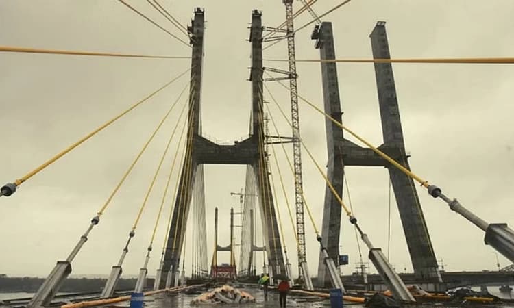 Goa ಆಕರ್ಷಣೆ; ಹೊಸ ಜುವಾರಿ ಸೇತುವೆಯ ಮೇಲೆ ಅವಳಿ ಗೋಪುರಗಳು