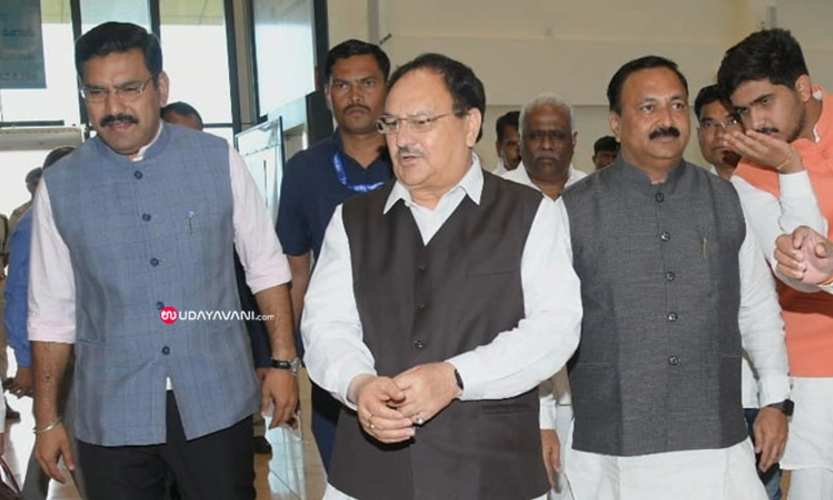 BJP; ಬೆಳಗಾವಿಗೆ ಆಗಮಿಸಿದ ಬಿಜೆಪಿ ಅಧ್ಯಕ್ಷ ಜೆ.ಪಿ ನಡ್ಡಾ