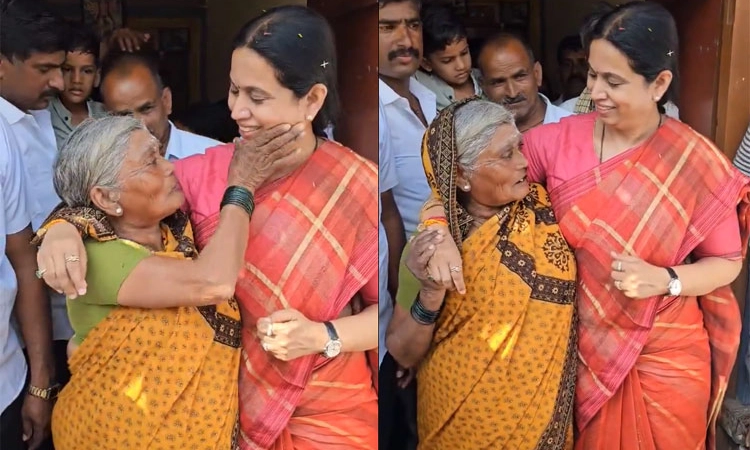 ಗೃಹಲಕ್ಷ್ಮಿ ಕೊಟ್ಟಿದ್ದಕ್ಕೆ ಹೆಬ್ಬಾಳ್ಕರ್‌ ಗಲ್ಲ ಸವರಿ ನನ್ನವ್ವ ಬಂಗಾರಿ ಎಂದ ವೃದ್ಧೆ!