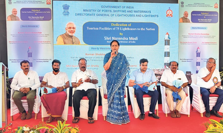 Coastal Karnataka; 6 ಲೈಟ್‌ಹೌಸ್‌ಗಳ ಅಭಿವೃದ್ಧಿ: ಸಚಿವೆ ಶೋಭಾ ಕರಂದ್ಲಾಜೆ