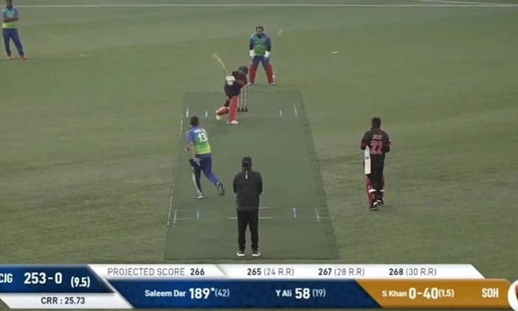 VIDEO; 43 ಎಸೆತದಲ್ಲಿ 193 ರನ್ ಚಚ್ಚಿದ ಬ್ಯಾಟರ್; ಸ್ಟ್ರೈಕ್ ರೇಟ್ ಬರೋಬ್ಬರಿ 449!