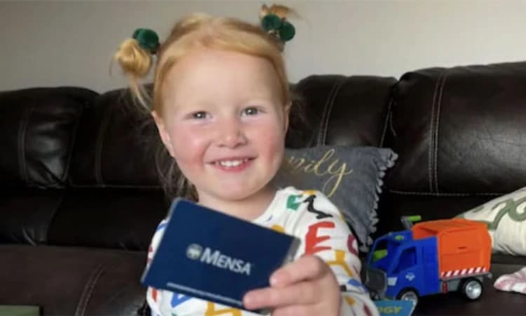 IQ: 2.5 ವರ್ಷದ ಪೋರಿ ಮೆನ್ಸಾದ ಅತ್ಯಂತ ಕಿರಿಯ ಸದಸ್ಯೆ