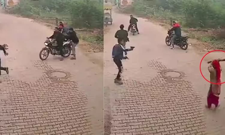 Bhiwani; ಶೂಟ್ ಮಾಡಲು ಬಂದ ದುಷ್ಕರ್ಮಿಗಳಿಗೆ ಪೊರಕೆಯಿಂದ ಓಡಿಸಿದ ಮಹಿಳೆ; VIDEO