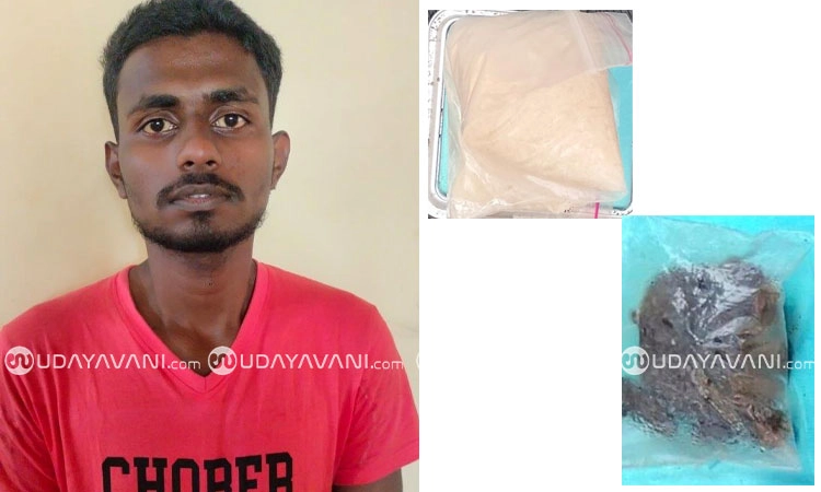 Udupi: ಮಾದಕ ವಸ್ತು ಸಾಗಾಟ ಮಾಡುತ್ತಿದ್ದ ಆರೋಪಿ ಬಂಧನ: 3.25 ಲಕ್ಷ ಮೌಲ್ಯದ MDMA, ಚರಸ್ ವಶ