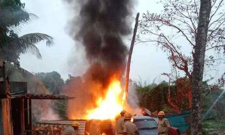 Sullia: ಆಕಸ್ಮಿಕ ಬೆಂಕಿ ಅವಘಡ