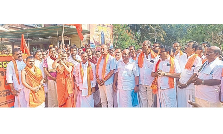 ಶ್ರೀ ವಡಭಾಂಡ ಬಲರಾಮ ದೇವಸ್ಥಾನದ ಪ್ರತಿಷ್ಠಾಬ್ರಹ್ಮಕಲಶ; ವೈಭವದ ಹಸುರು ಹೊರೆಕಾಣಿಕೆ ಮೆರವಣಿಗೆ