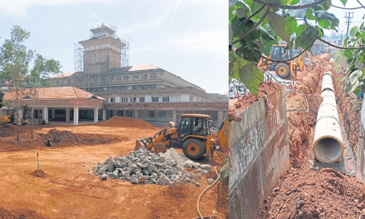 Mangaluru: ಮಳೆ ನೀರು ಹರಿಯುವ ಕಾಲುವೆಗೆ ಪೈಪ್‌!