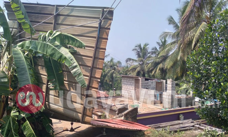 ಭಾರೀ ಗಾಳಿ-ಮಳೆಗೆ ಬಂಟ್ವಾಳ ತಾಲೂಕಿನ ಹಲವೆಡೆ ಹಾನಿ; ಲಕ್ಷಾಂತರ ರೂ.ನಷ್ಟ
