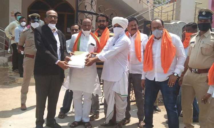 ಮಸ್ಕಿ ಉಪಚುನಾವಣೆ: ಬಿಜೆಪಿ ಅಭ್ಯರ್ಥಿಯಿಂದ ನಾಮಪತ್ರ ಸಲ್ಲಿಕೆ