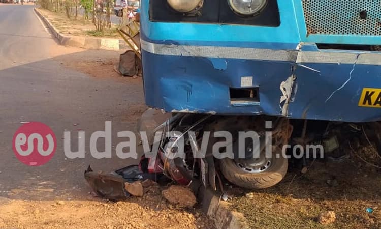 ತಲಪಾಡಿಯಲ್ಲಿ ಬಸ್- ಸ್ಕೂಟರ್ ಅಪಘಾತ: ಗಂಭೀರ ಗಾಯಗೊಂಡ ಸವಾರ