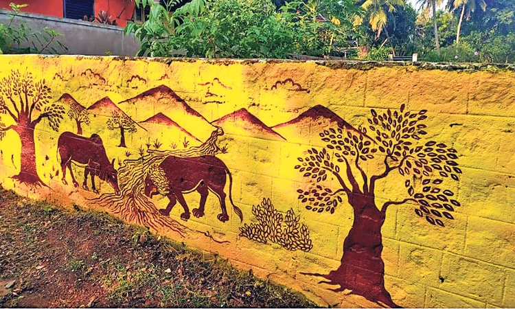 ಗೋಡೆ ಚಿತ್ರಗಳ ಮೂಲಕ ಸ್ವಚ್ಛತೆಯ ಸಂದೇಶ