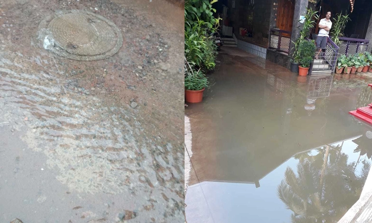ಕೆಎಸ್ಸಾರ್ಟಿಸಿ ಬಸ್‌ ನಿಲ್ದಾಣ : ಮನೆಗಳಿಗೆ ನುಗ್ಗಿದ ಒಳಚರಂಡಿ ನೀರು