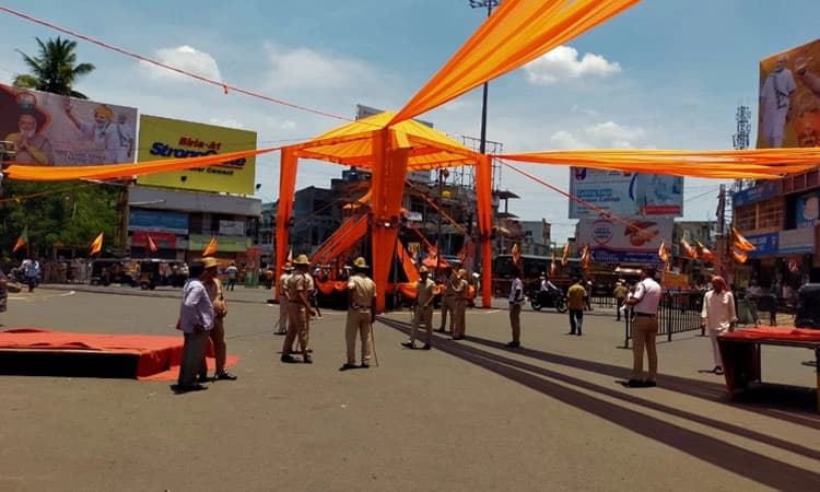 ಪ್ರಧಾನಿ ಮೋದಿ ರೋಡ್ ಶೋಗೆ ಸಕಲ ಸಿದ್ಧತೆ: ಭಾರೀ ಪೊಲೀಸ್ ಬಂದೋಬಸ್ತ್