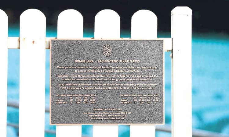 50th birthday; ವಿಶಿಷ್ಟ ಉಡುಗೊರೆ: ಸಿಡ್ನಿಯಲ್ಲಿ ತೆರೆಯಿತು ತೆಂಡುಲ್ಕರ್‌ ಗೇಟ್‌
