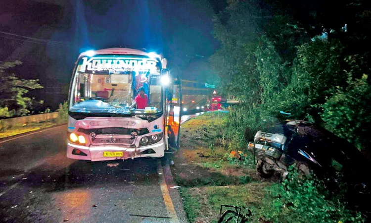 Road Mishap ಗೂನಡ್ಕ: ಬಸ್‌ – ಕಾರು ಢಿಕ್ಕಿ; ಮೂವರಿಗೆ ಗಾಯ