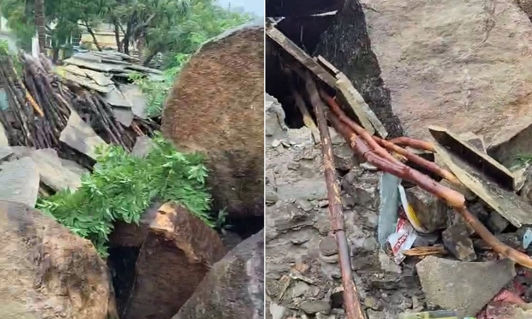 Chittapura: ಧಾರಾಕಾರ ಮಳೆಗೆ ಮನೆಯ ಮೇಲೆ ಕುಸಿದು ಬಿದ್ದ ಗುಡ್ಡ… ತಪ್ಪಿದ ಅನಾಹುತ