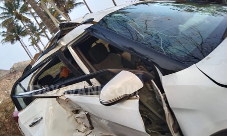 ಸಂಬಂಧಿಕರ‌ ಮದುವೆಗಾಗಿ ಬರುತ್ತಿದ್ದವರ ಕಾರಿನ ಟಯರ್ ಸ್ಫೋಟ: ಪತಿ ಸಾವು, ಪತ್ನಿ ಗಂಭೀರ