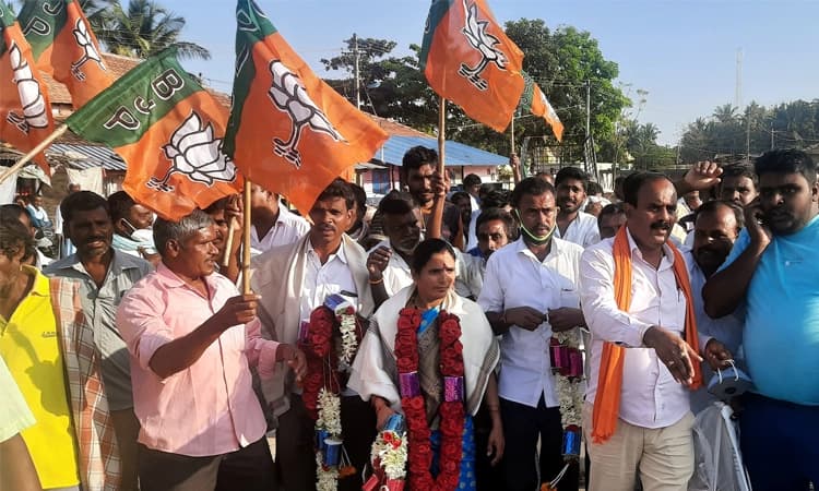 ಬಿಜೆಪಿ ಬೆಂಬಲಿಗರ ಕೈಗೆ ಆನೇಕೆರೆ ಗ್ರಾಪಂ