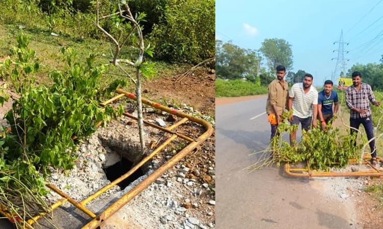 Anandapura: ಮೋರಿ ಕುಸಿದು ಭಾರಿ ಗಾತ್ರದ ಗುಂಡಿ; ಗ್ರಾಮಸ್ಥರ ಆಕ್ರೋಶ
