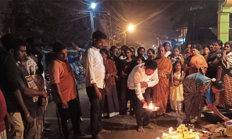 ಹುಣಸೂರು ಶಿವಜ್ಯೋತಿ ನಗರದಲ್ಲಿ ಕುಂತಿದೇವಿ ಪೂಜೆ