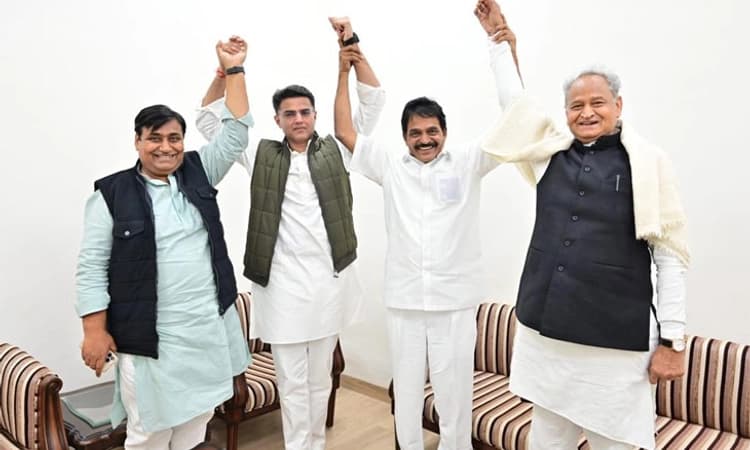 ಗೆಹ್ಲೋಟ್-ಪೈಲಟ್ ಏಕತೆಯ ಪ್ರದರ್ಶನ ಕೇವಲ ‘ರಾಜಕೀಯ ವಿರಾಮ’ ಎಂದ ಬಿಜೆಪಿ