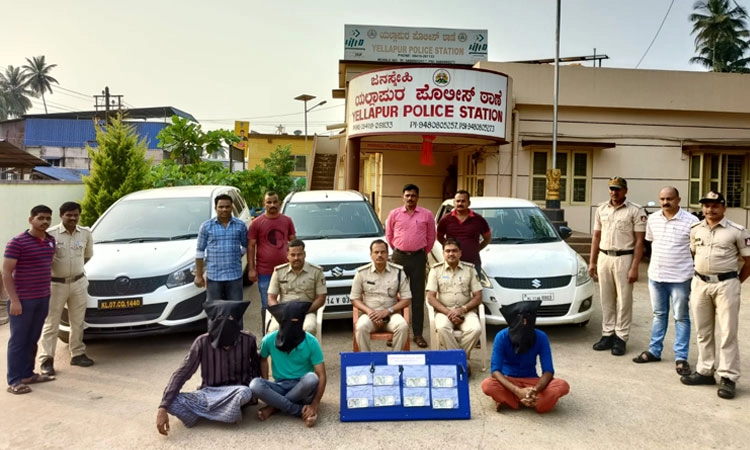ಯಲ್ಲಾಪುರ: ಕಾರು ಅಡ್ಡಗಟ್ಟಿ ದರೋಡೆ; ಮೂವರು ಅಂತರಾಜ್ಯ ದರೋಡೆಕೋರರ ಬಂಧನ