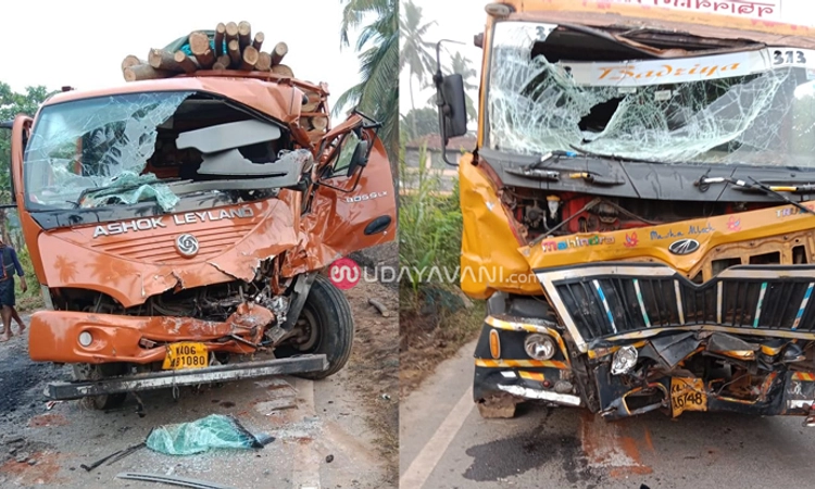 ಗಾವಳಿ ಸೇತುವೆ ಬಳಿ ಲಾರಿಗಳ ಮುಖಾಮುಖಿ ಢಿಕ್ಕಿ: ಪ್ರಯಾಣಿಕ ಗಂಭೀರ, 12 ಗಂಟೆ ರಸ್ತೆ ಸಂಚಾರ ಬಂದ್‌