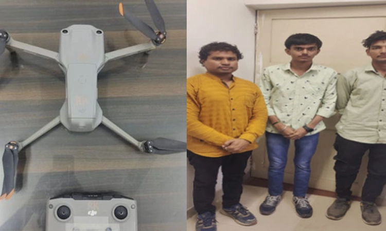 ಪ್ರಧಾನಿ ಮೋದಿ ಭೇಟಿಯ ವೇಳೆ ಡ್ರೋನ್ ಬಳಕೆ; ಮೂವರ ಬಂಧನ