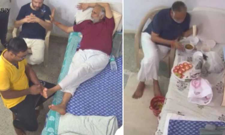 ಮಸಾಜ್ ಆಯ್ತು ಈಗ ಅದ್ದೂರಿ ಭೋಜನ: ಜೈಲಿನಲ್ಲಿರುವ ಆಪ್ ಸಚಿವರ ಇನ್ನೊಂದು ವಿಡಿಯೋ ವೈರಲ್