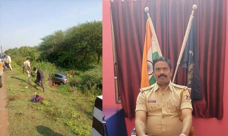 ನಿಯಂತ್ರಣ ತಪ್ಪಿ ಕಾರು ಪಲ್ಟಿ: ಓರ್ವ ಸಾವು, ಇನ್ಸ್ ಪೆಕ್ಟರ್ ಗಂಭೀರ ಗಾಯ