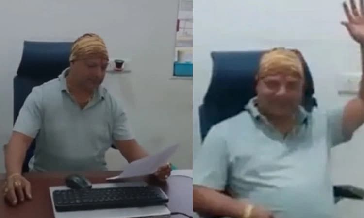 ಪೊಲೀಸ್‌ ಠಾಣೆಯ ಚೇರ್‌ನಲ್ಲಿ ಕೂತು ಪೊಲೀಸರಂತೆ ಪೋಸ್‌ ಕೊಟ್ಟ ವ್ಯಕ್ತಿ: ವಿಡಿಯೋ ವೈರಲ್