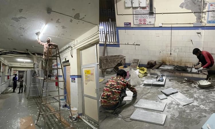 ಮೋದಿ ಭೇಟಿ ಮೊದಲು ಮೊರ್ಬಿ ಆಸ್ಪತ್ರೆಗೆ ಸುಣ್ಣ ಬಣ್ಣ; ಫೋಟೋಶೂಟ್ ಗೆ ತಯಾರಿ ಎಂದ ಕಾಂಗ್ರೆಸ್