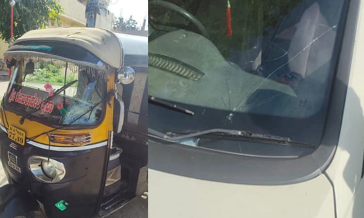 ಕಲಬುರಗಿಯಲ್ಲಿ ಮತ್ತೆ ಕಿಡಿಗೇಡಿಗಳ ಅಟ್ಟಹಾಸ: ಕಾರು, ಬೈಕ್ ಗಳ ಮೇಲೆ ರಾತ್ರಿ ವೇಳೆ ಕಲ್ಲೆಸೆತ